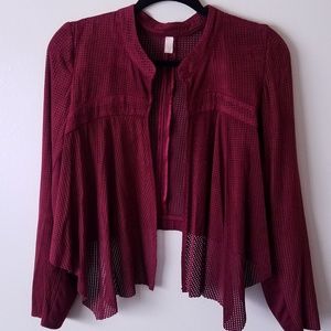 Chameleon Red Cropped Jacket